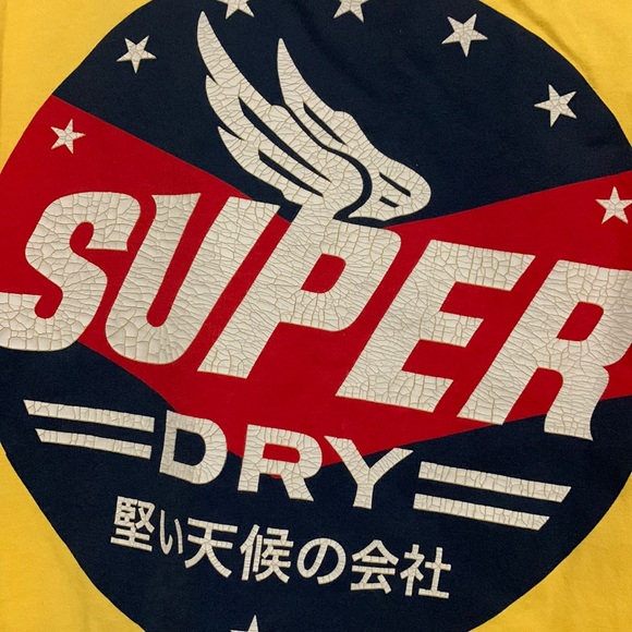 Vintage yellow super dry motorcycle tee - Picture 4 of 4